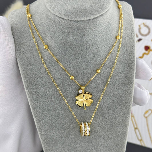 Necklace, 18K Gold Plated Steel