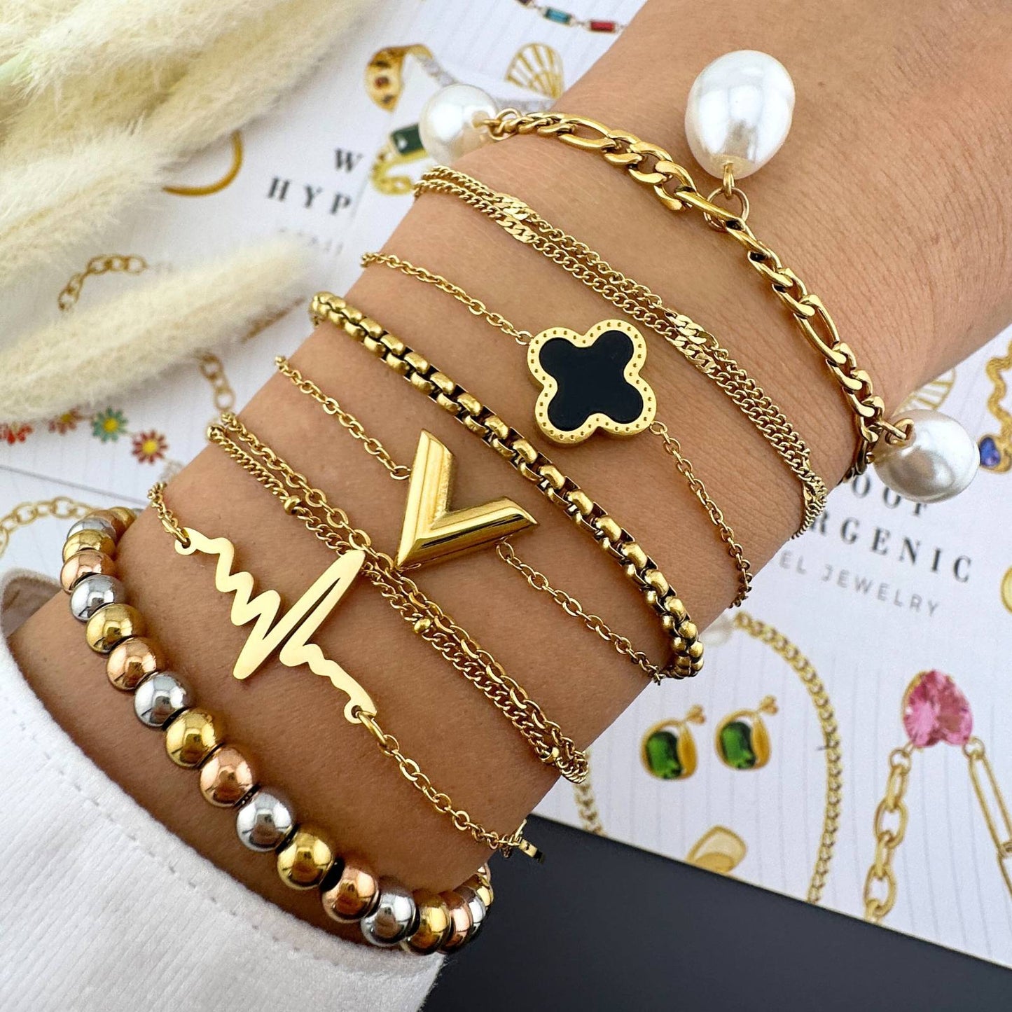 18K gold-plated Stainless-steel bracelet