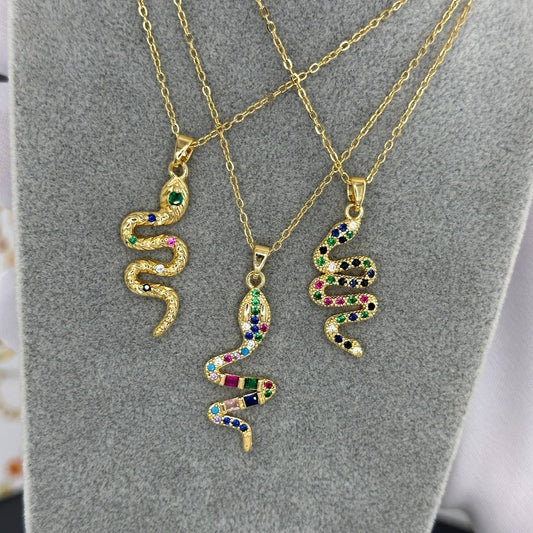 18K gold plated Stainless steel  Snake necklace