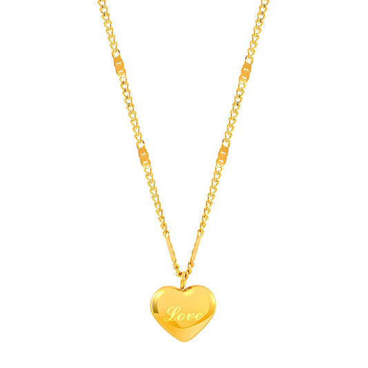 18K gold plated Stainless steel  Heart necklace