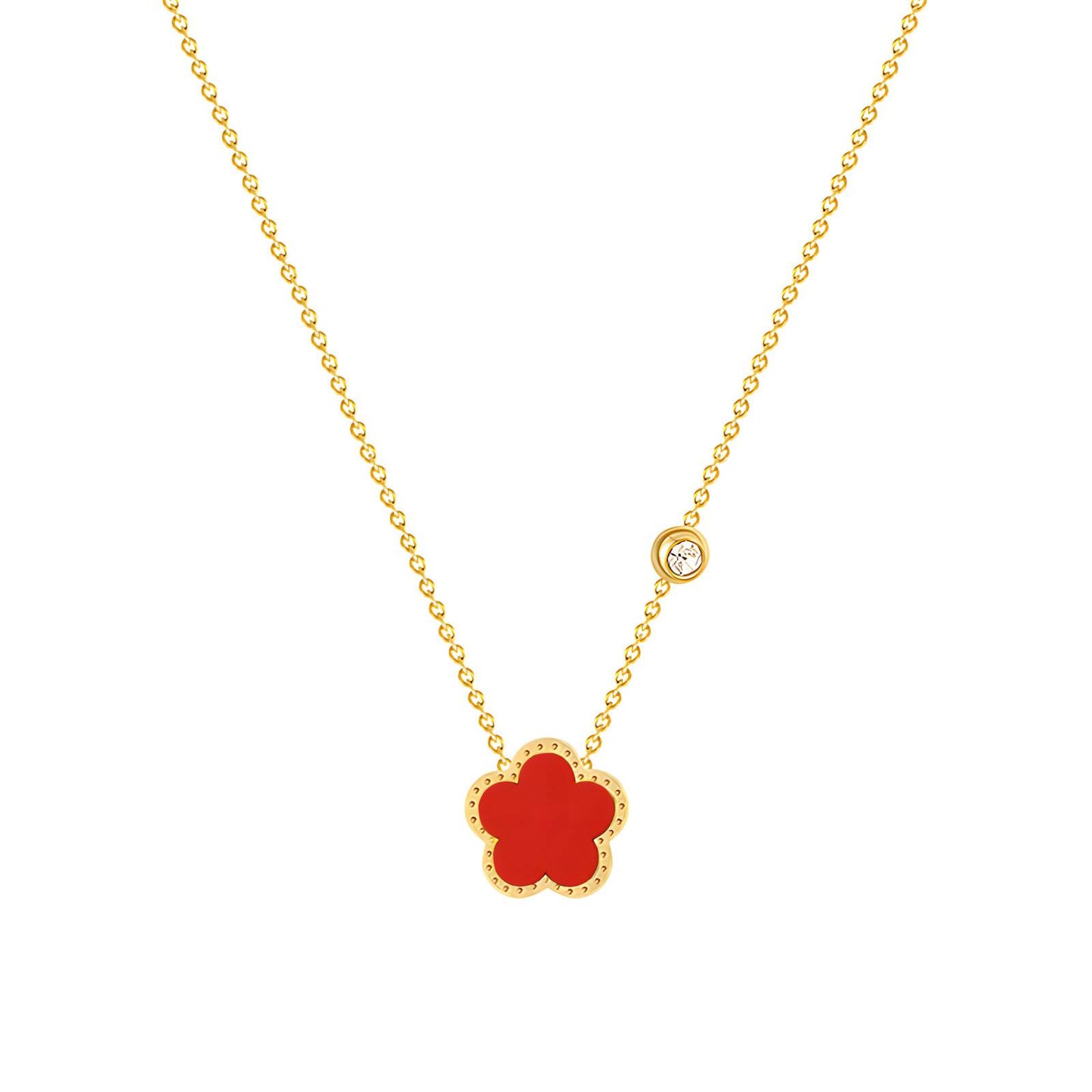 Necklace, 18K Gold Plated Steel