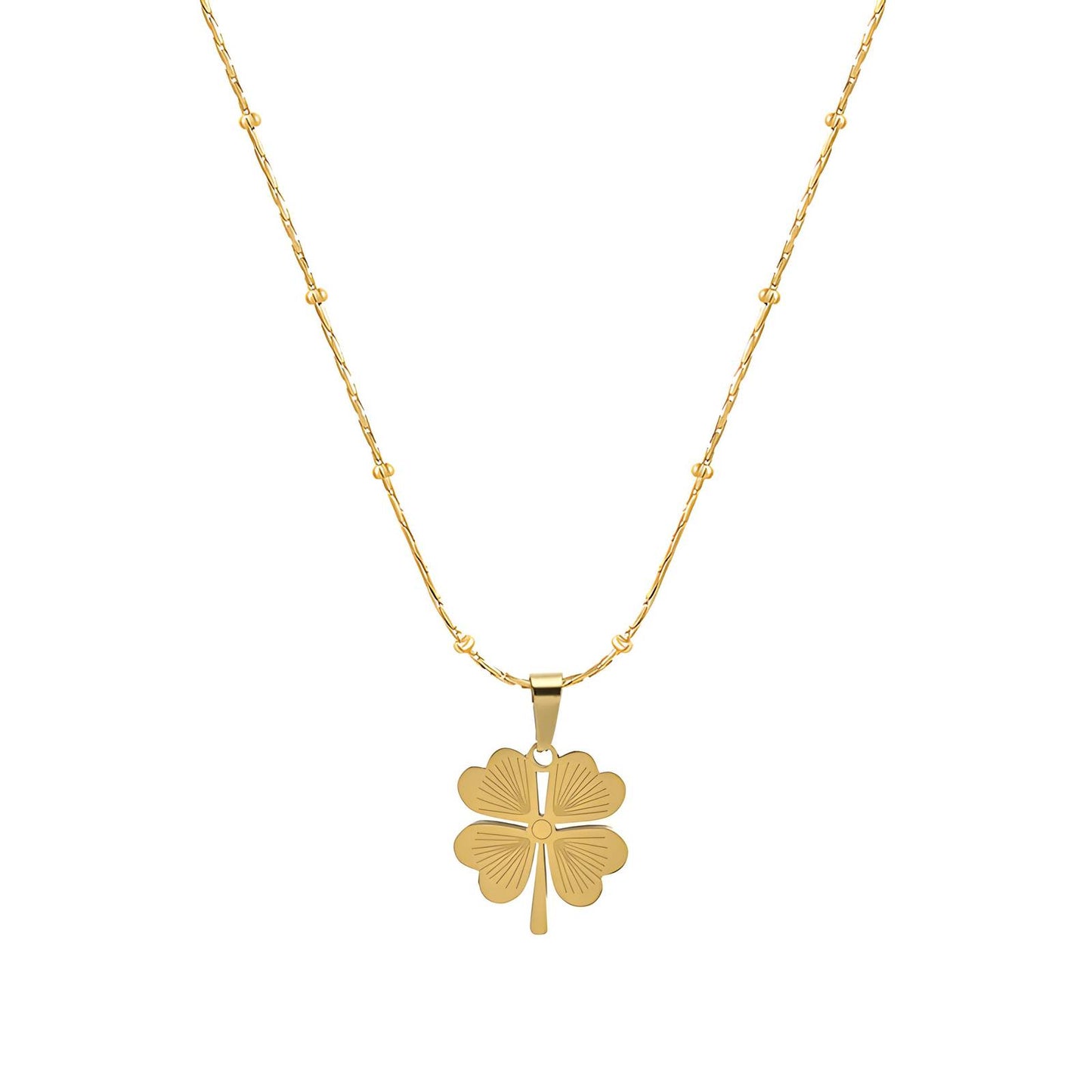 Necklace, 18K Gold Plated Steel