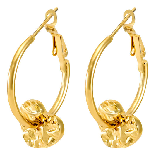 18K gold plated Stainless steel Hearts earrings