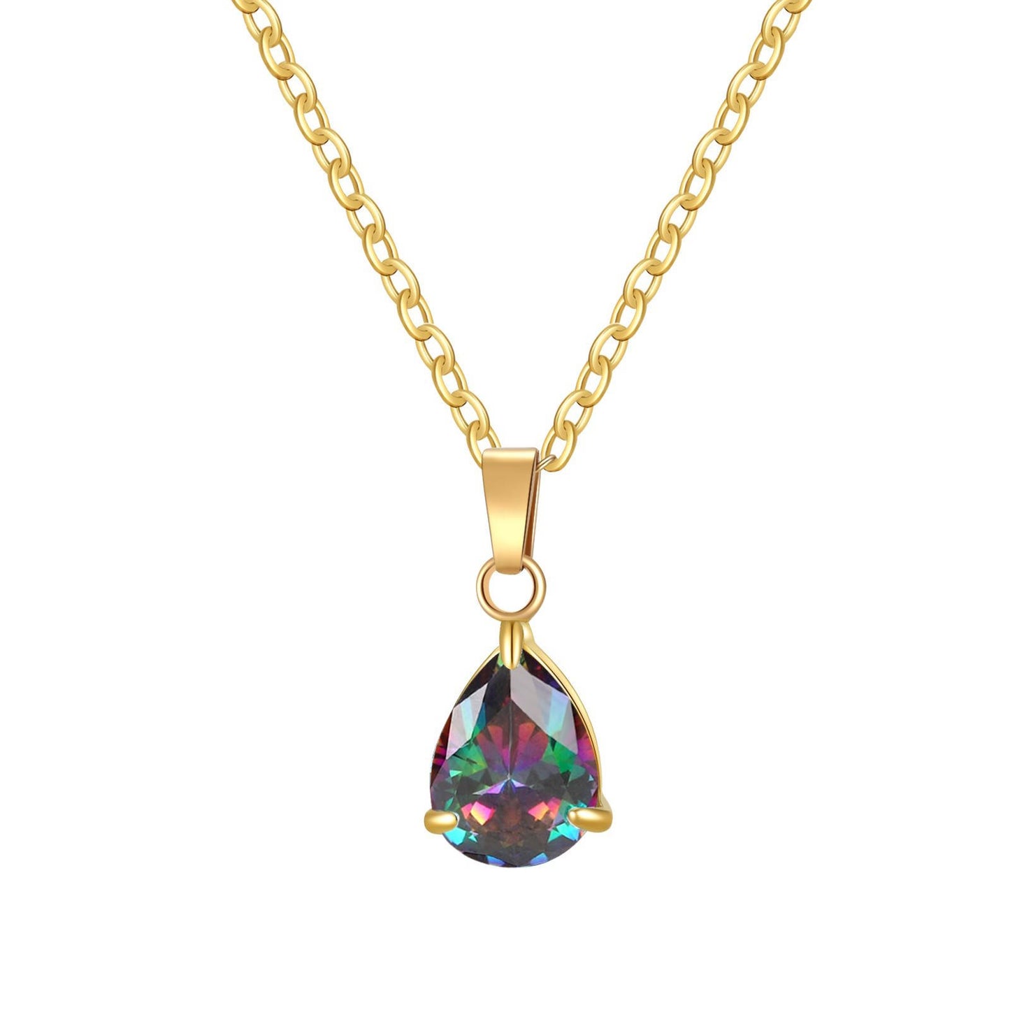 Necklace, 18K Gold Plated Steel