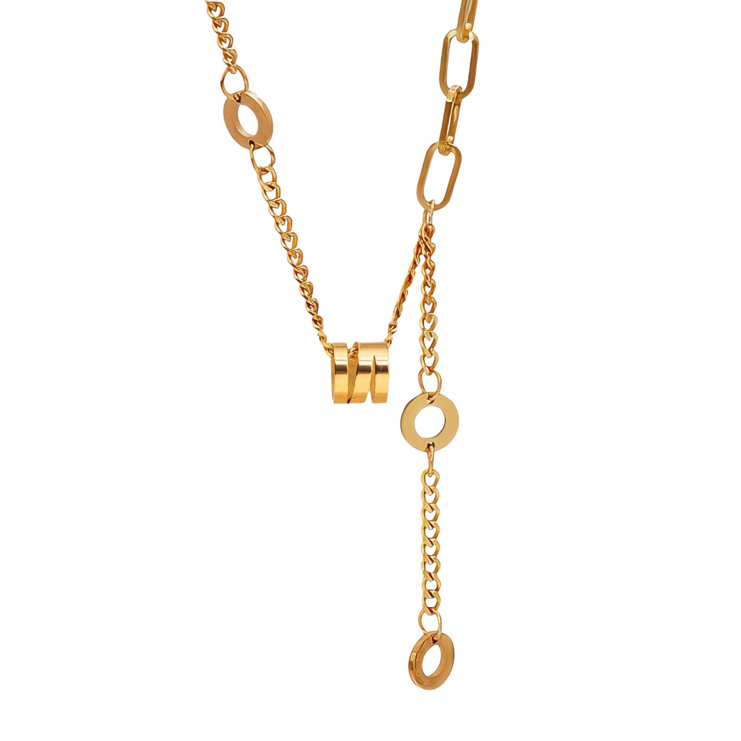 Necklace, 18K Gold Plated Steel