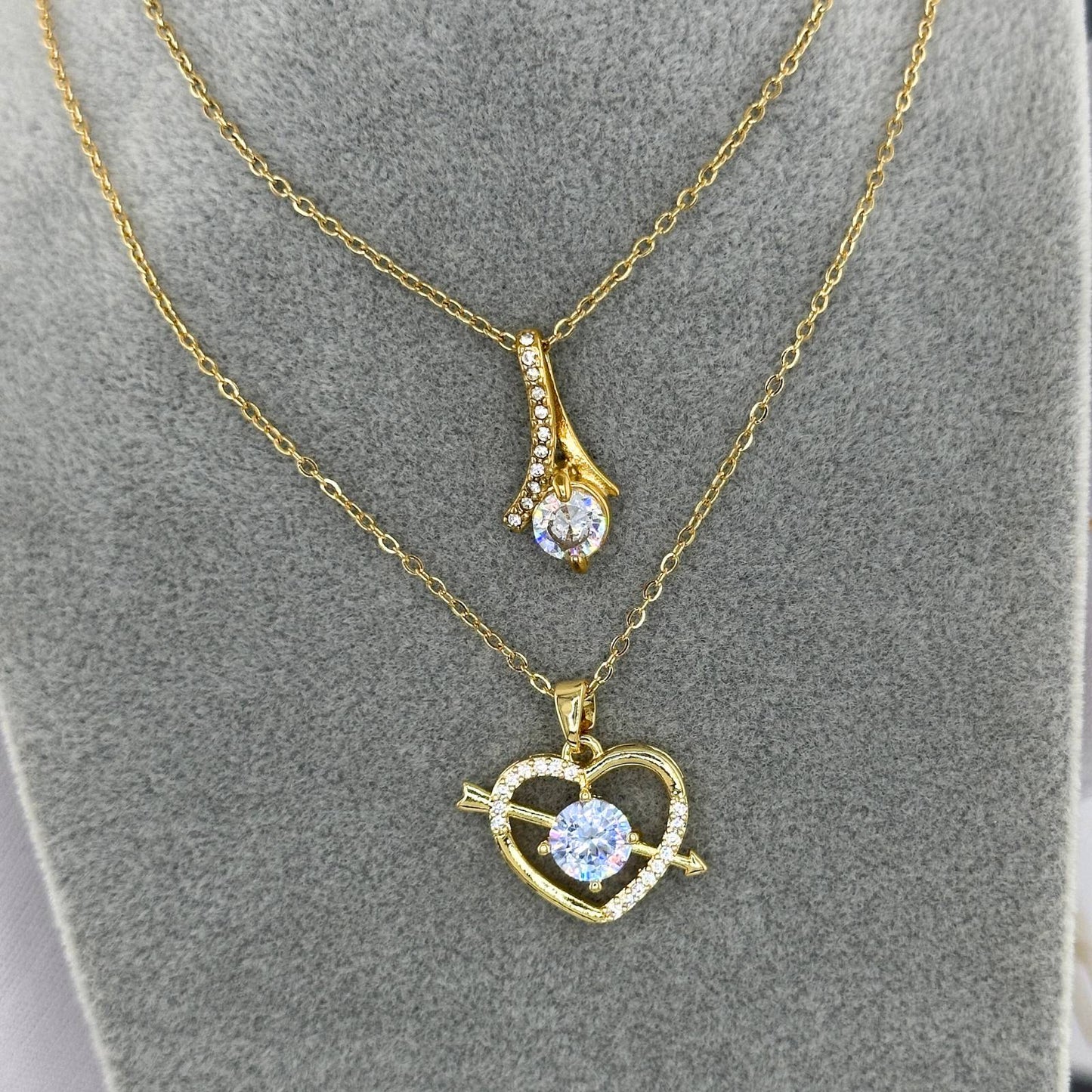 Necklace, 18K Gold Plated Steel