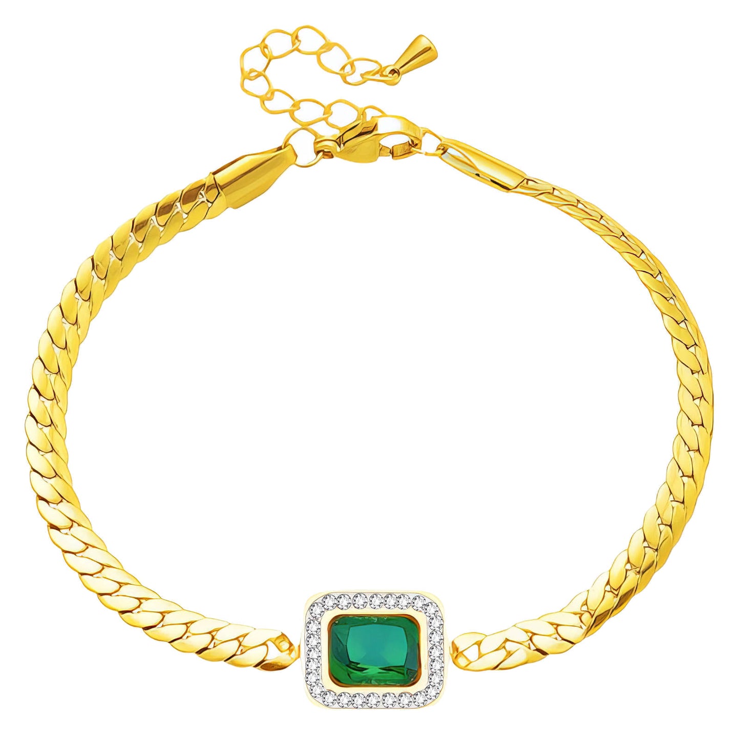 Bracelet, 18K Gold Plated Steel
