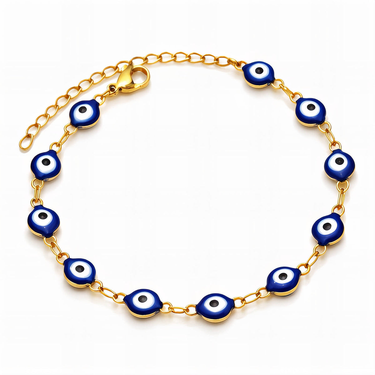 Evil Eye PVD Gold-Plated Steel Bracelet