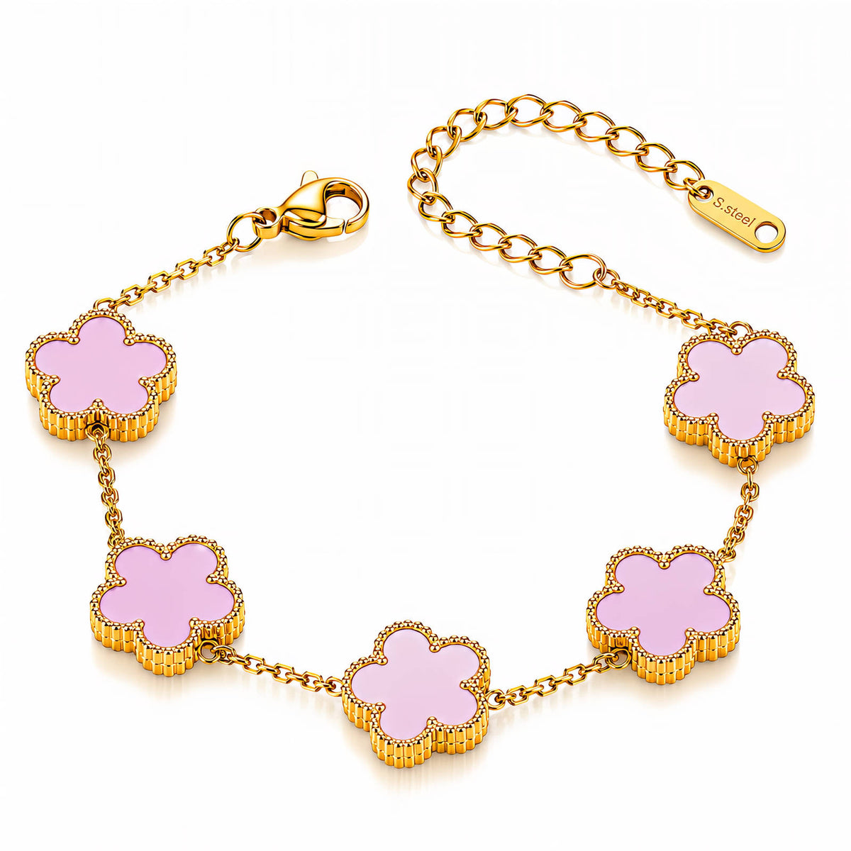 Flower Meadow PVD Gold-Plated Steel Bracelet
