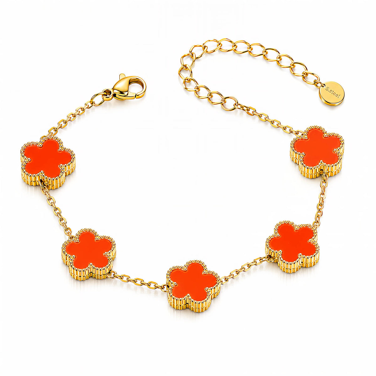 Flower Meadow PVD Gold-Plated Steel Bracelet