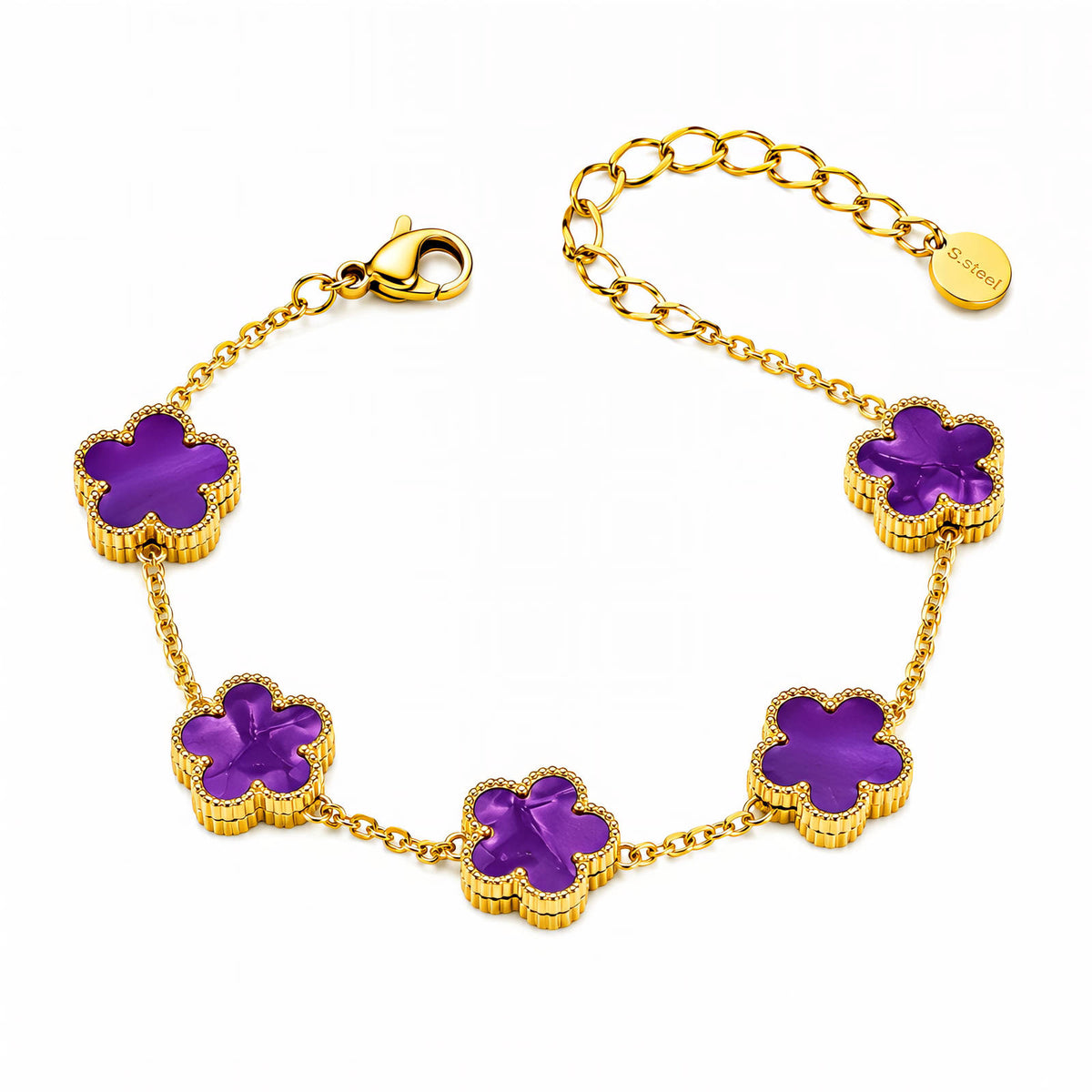 Flower Meadow PVD Gold-Plated Steel Bracelet