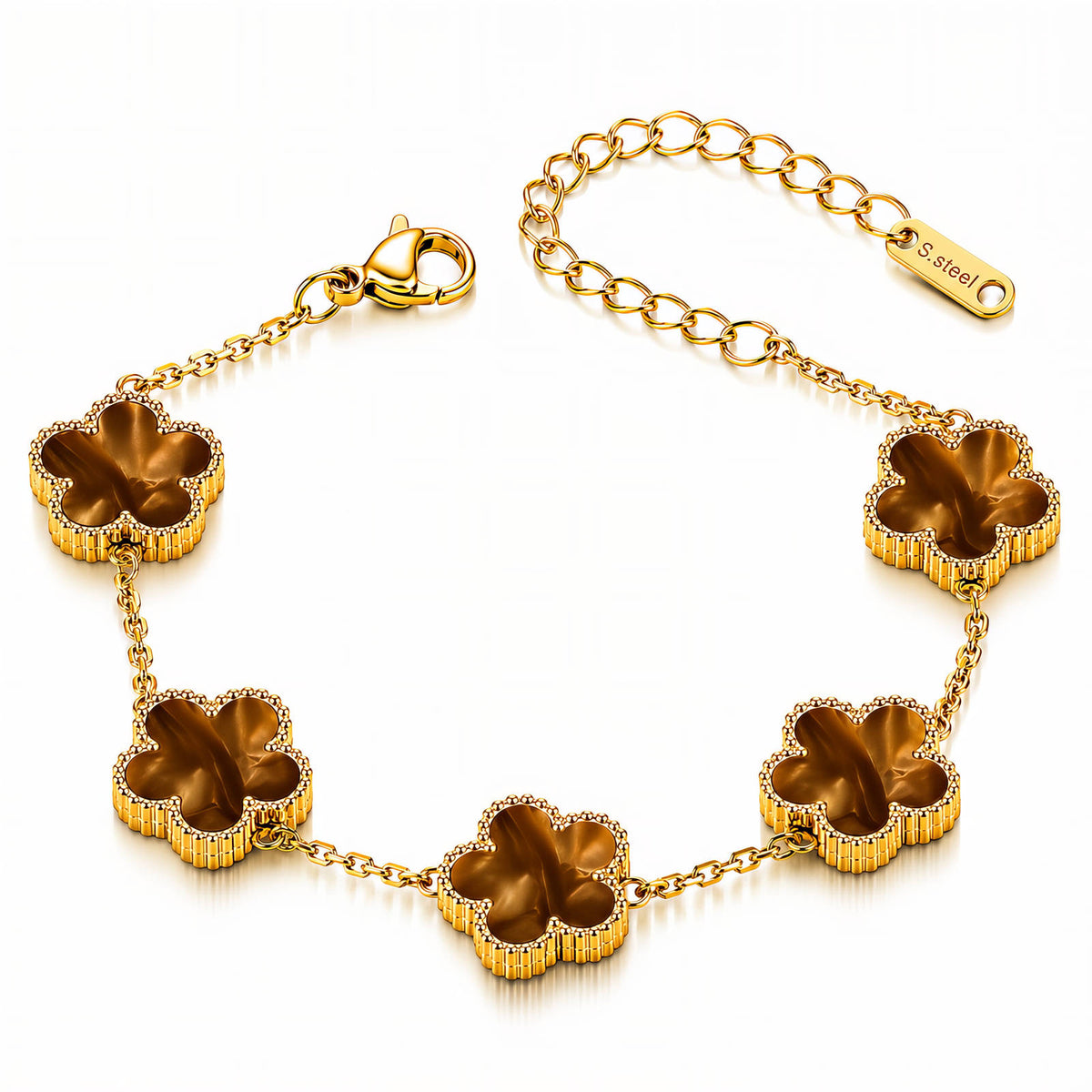 Flower Meadow PVD Gold-Plated Steel Bracelet