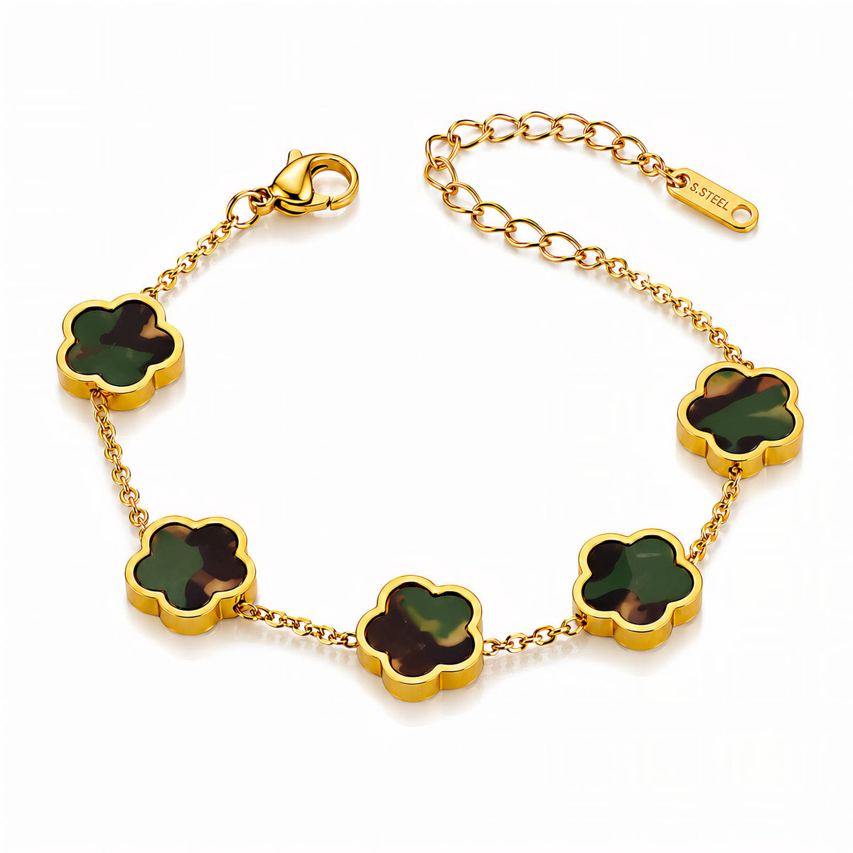 Flower Meadow PVD Gold-Plated Steel Bracelet