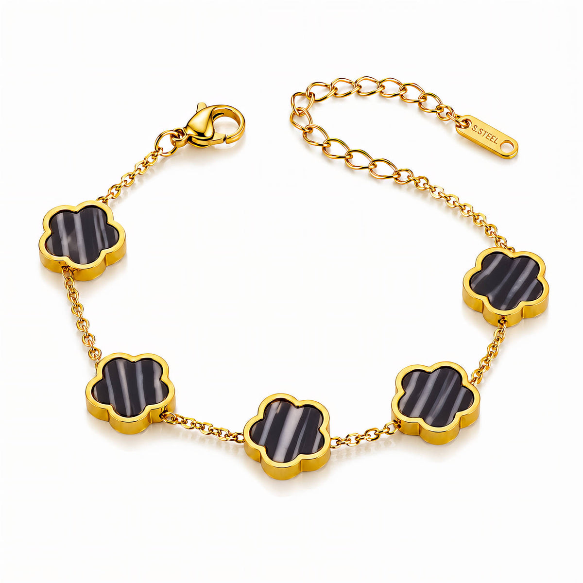 Flower Meadow PVD Gold-Plated Steel Bracelet