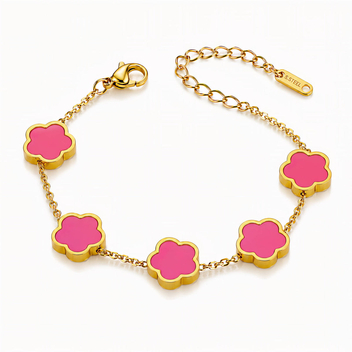 Flower Meadow PVD Gold-Plated Steel Bracelet