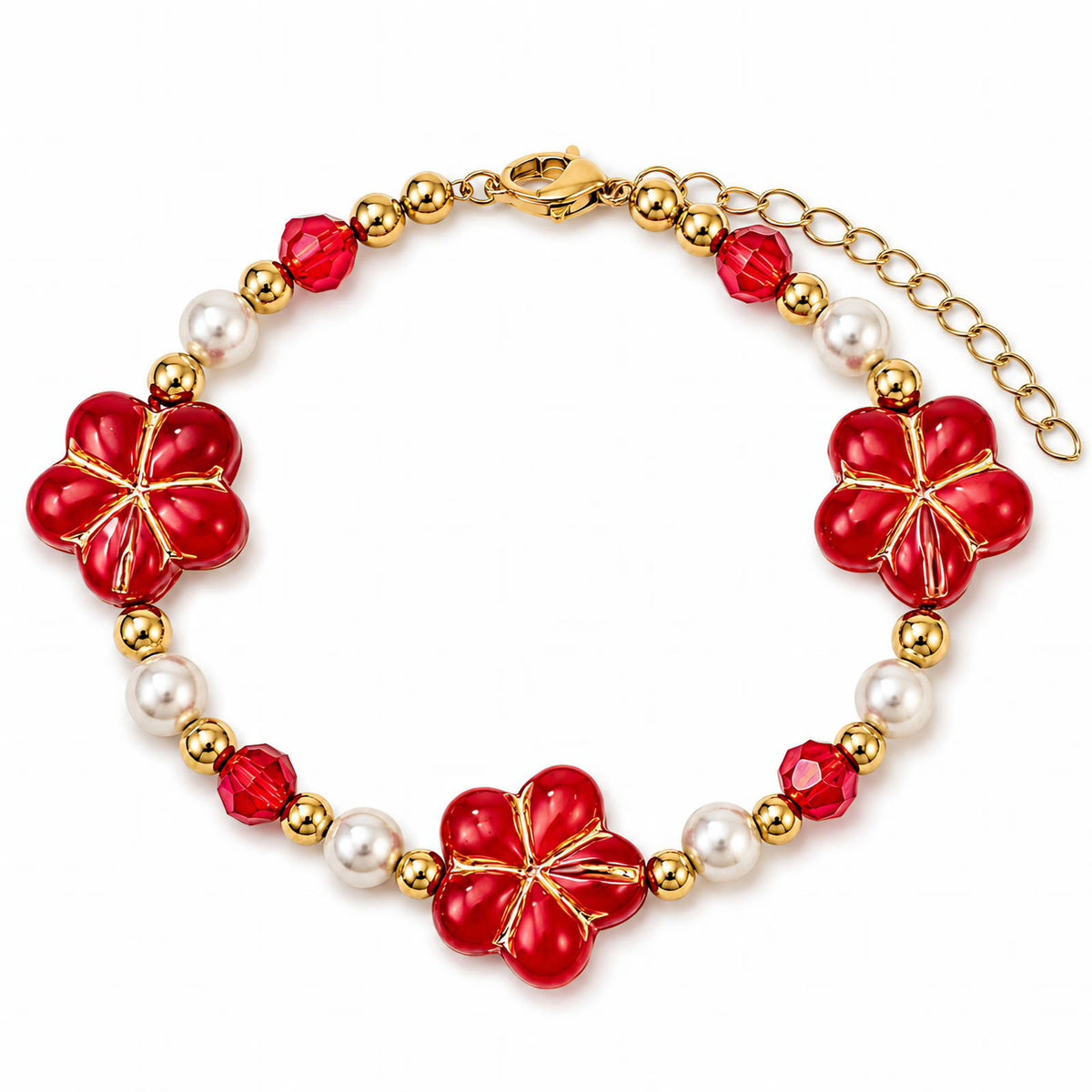 Flower Meadow PVD Gold-Plated Steel Bracelet