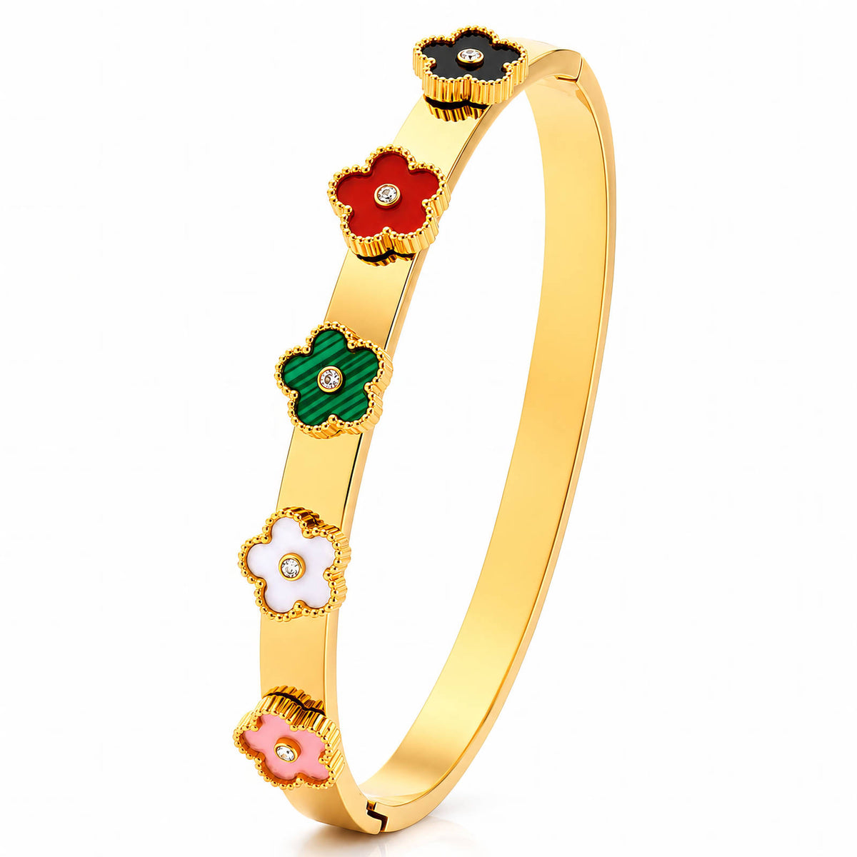 Flower Meadow PVD Gold-Plated Steel Bracelet