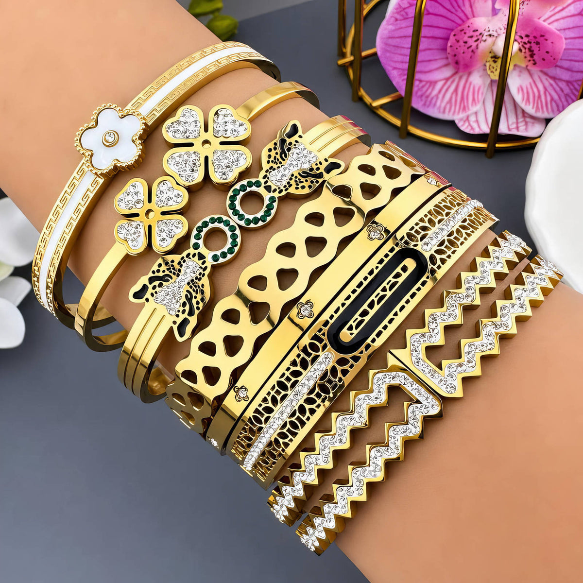 PVD Gold-Plated Stainless Steel Bracelet