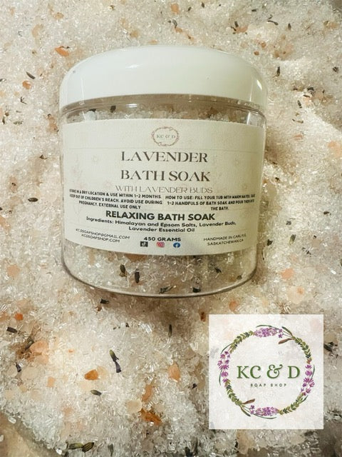 Bath Salts Soak: Lavender with Buds