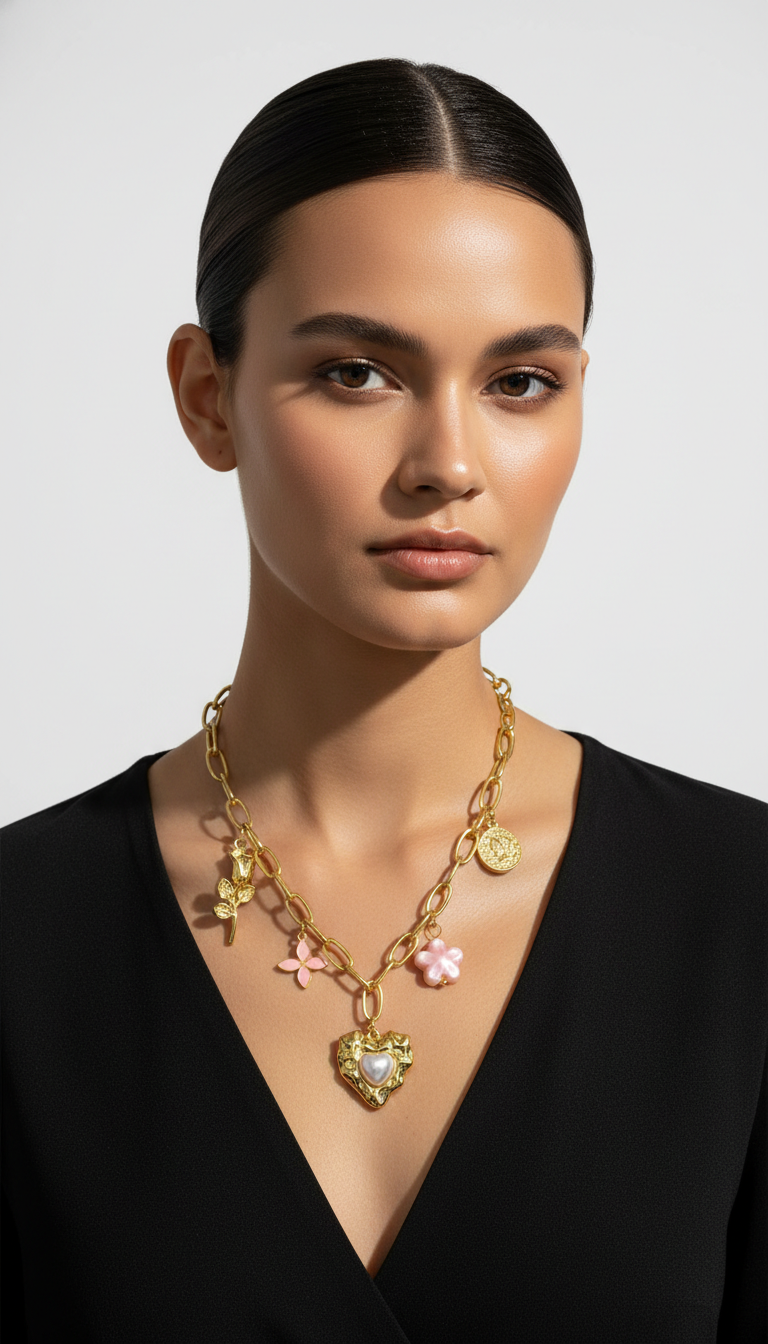 Gold Plated Stainless Steel Jewelry: Necklace