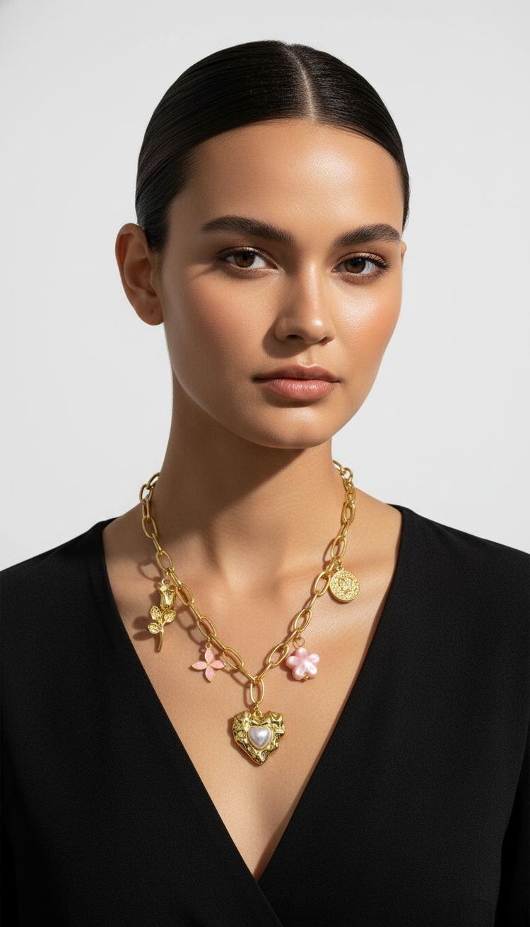 Gold Plated Stainless Steel Jewelry: Necklace