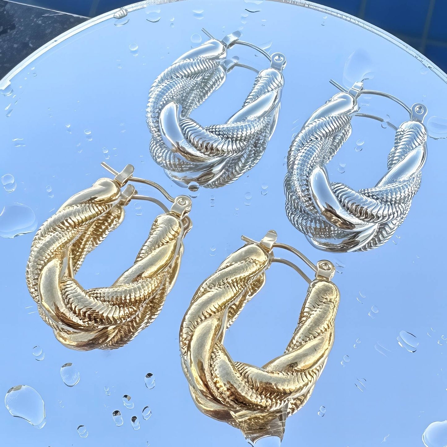 18K gold-plated Stainless-steel earrings