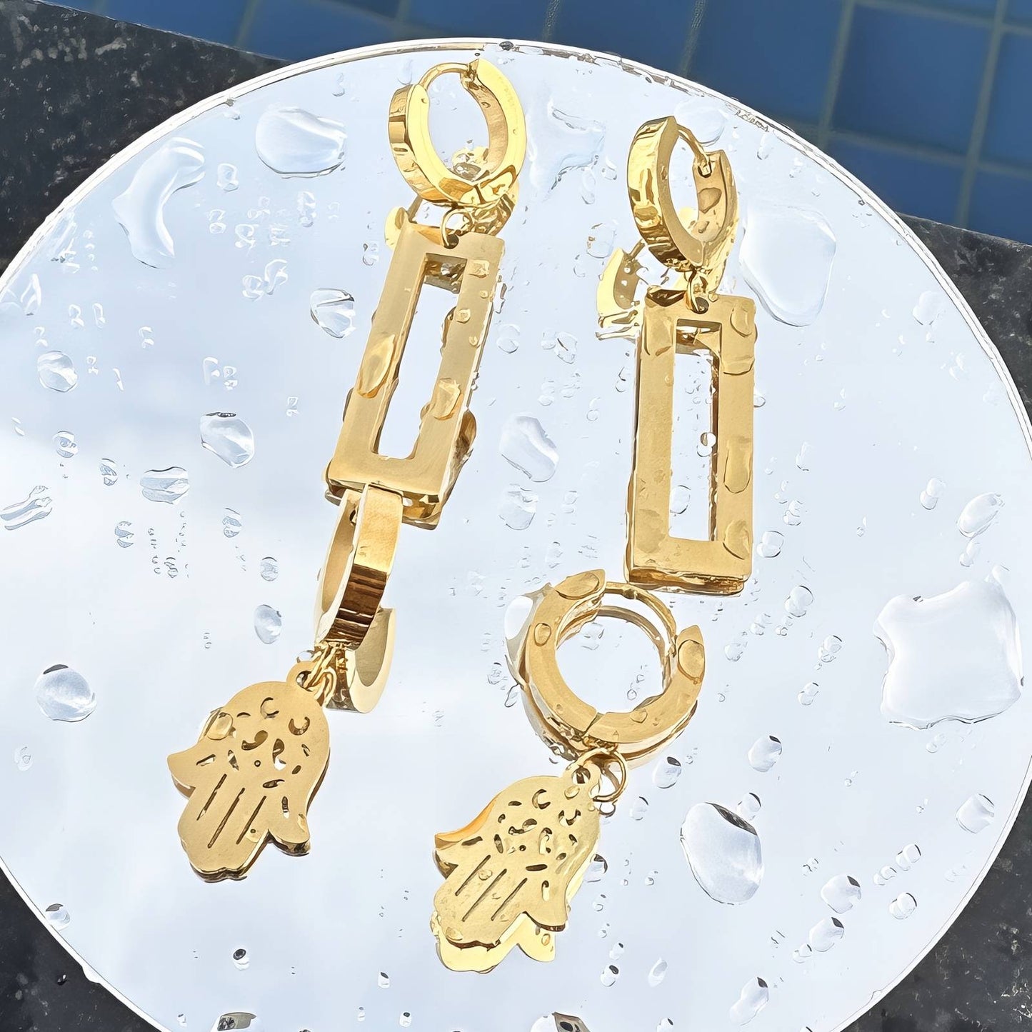 18K gold plated Stainless steel earrings