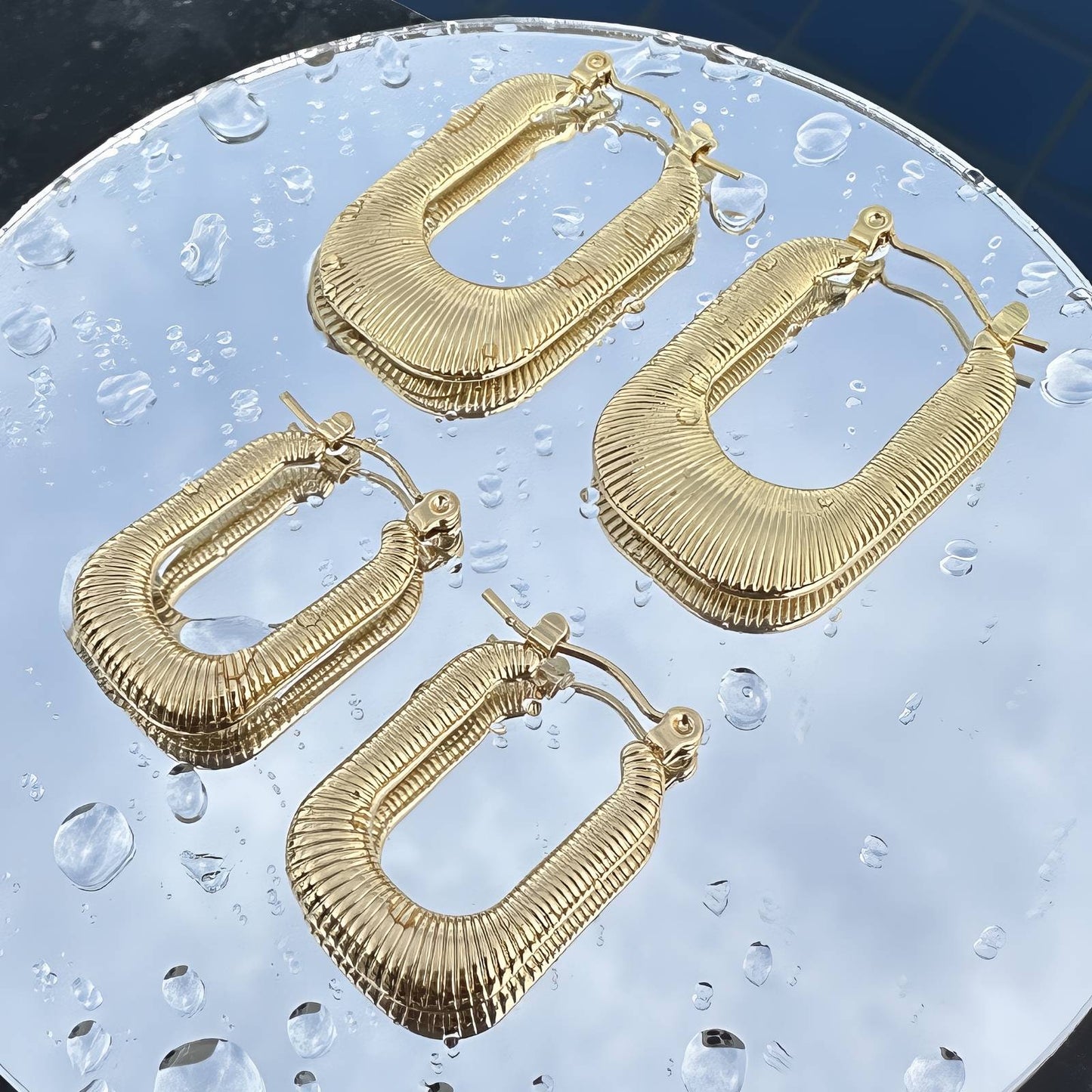 18K gold-plated Stainless-steel earrings