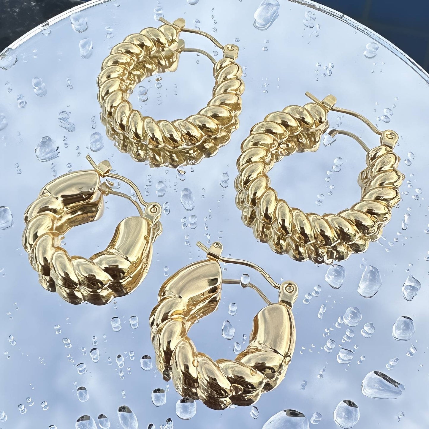 18K gold-plated Stainless-steel earrings