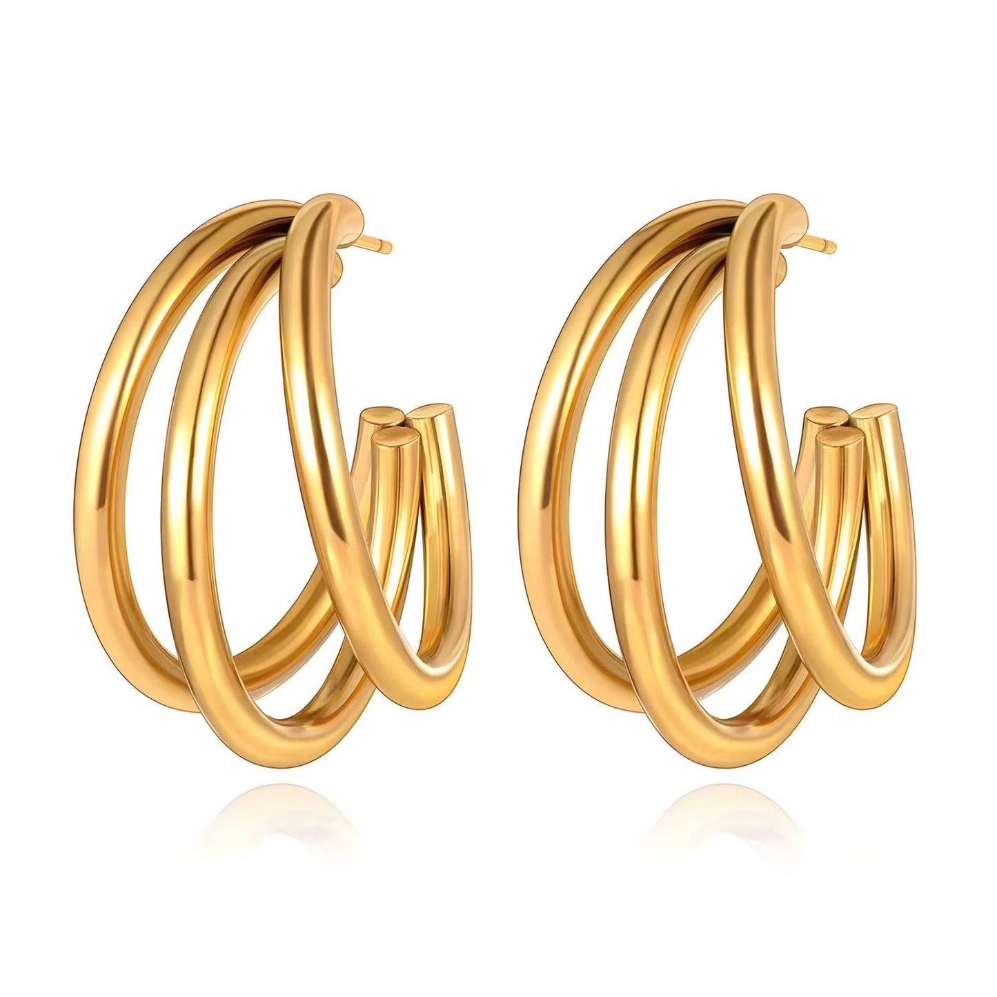 18K gold-plated Stainless-steel earrings