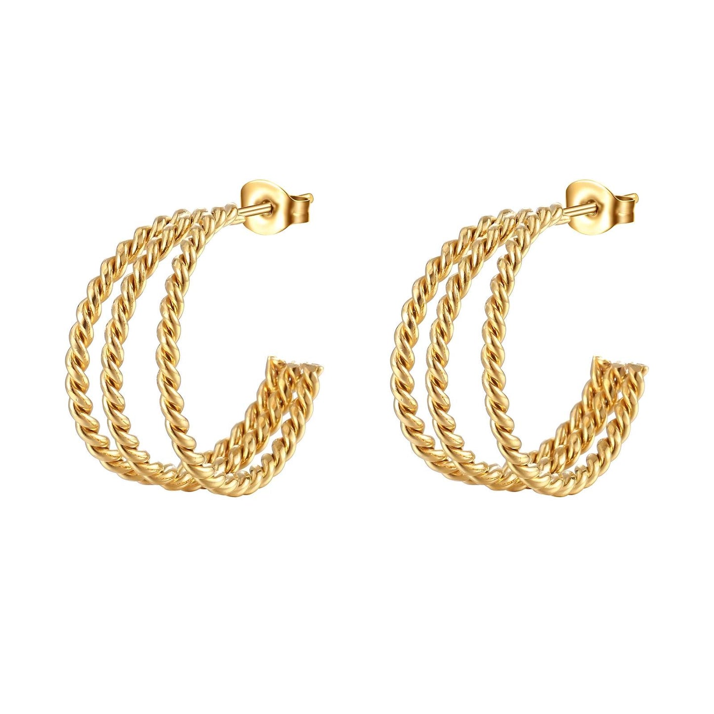 18K gold-plated Stainless-steel earrings