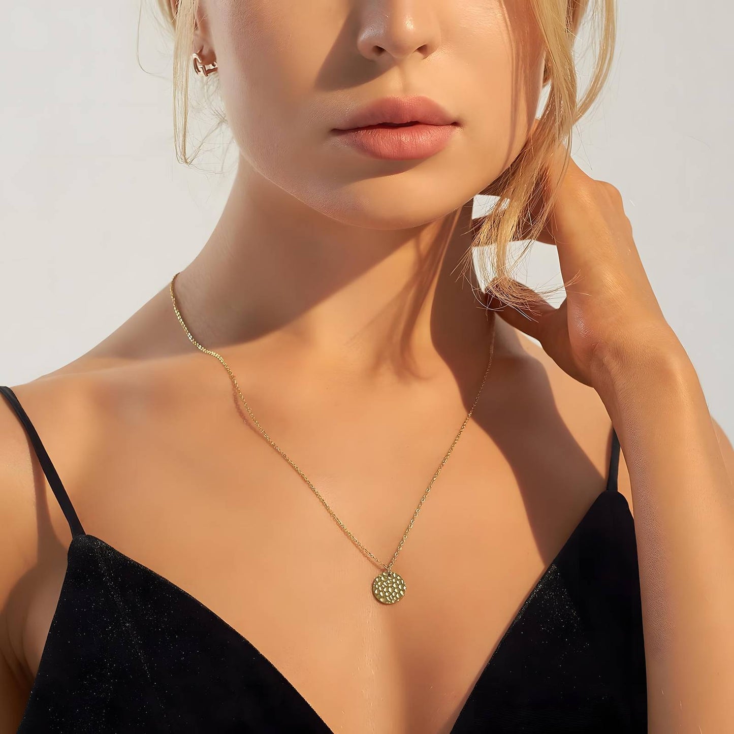 Necklace, 18K Gold Plated Steel