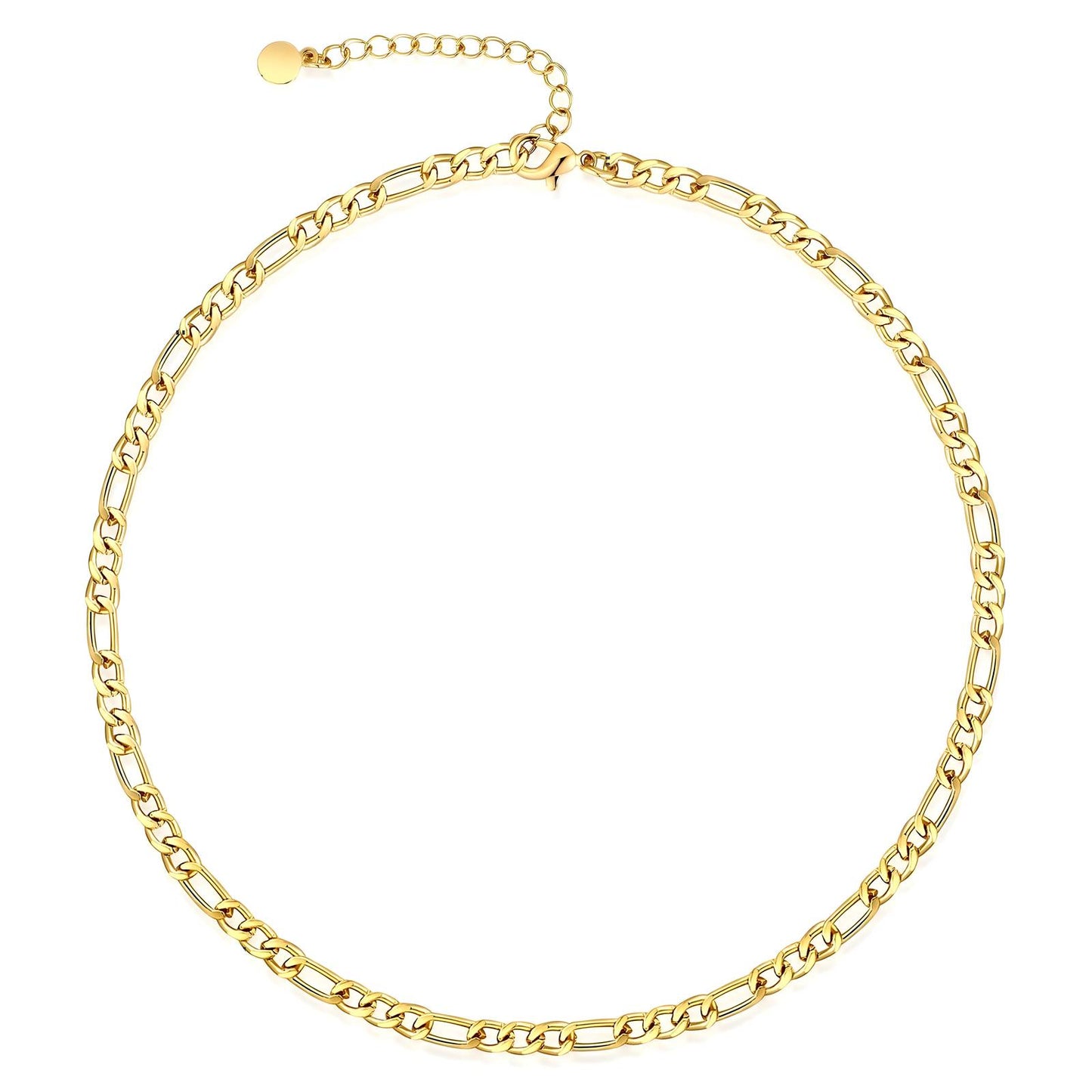 Necklace, 18K Gold Plated Steel