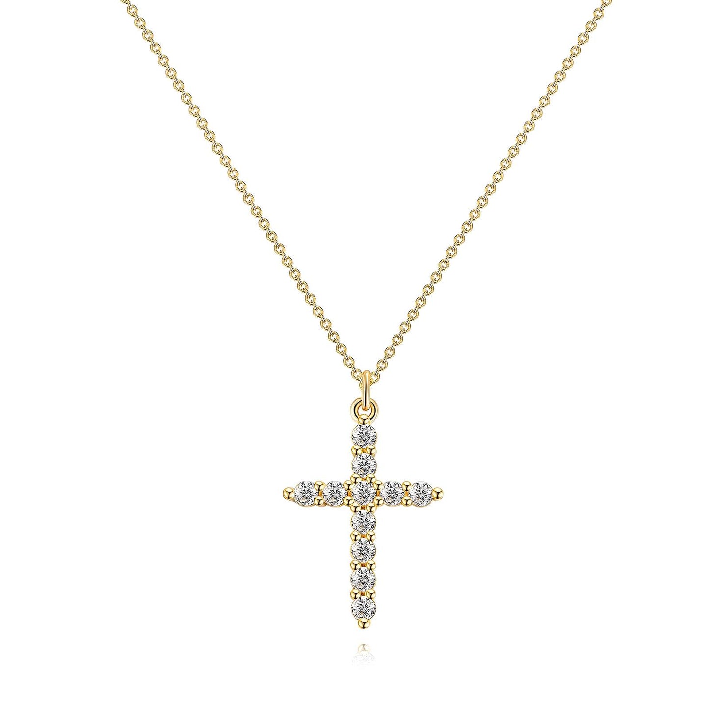 18K gold plated Stainless steel  Crosses necklace