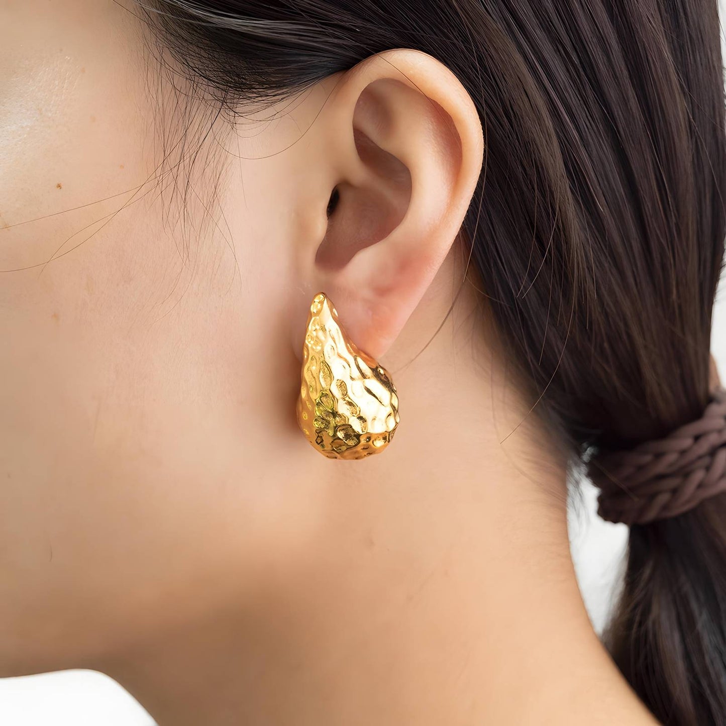 18K gold plated Stainless steel Teardrops earrings