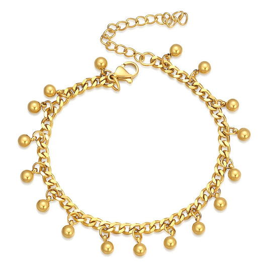 Bracelet, 18K Gold Plated Steel