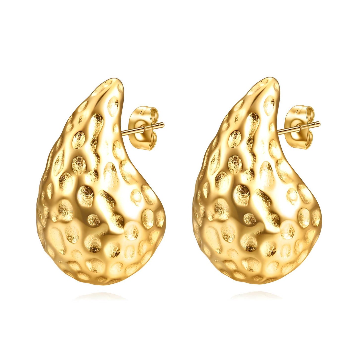 18K gold plated Stainless steel Teardrops earrings