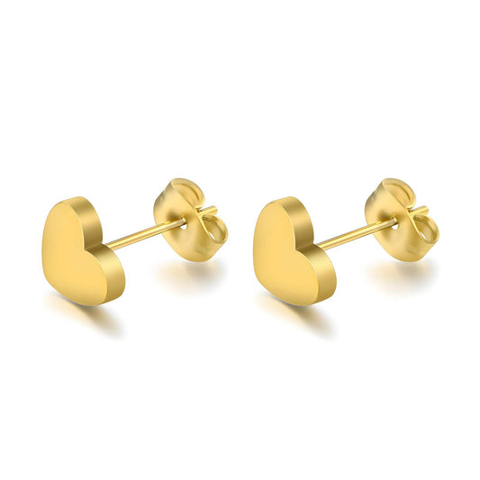 18K gold plated Stainless steel Hearts earrings