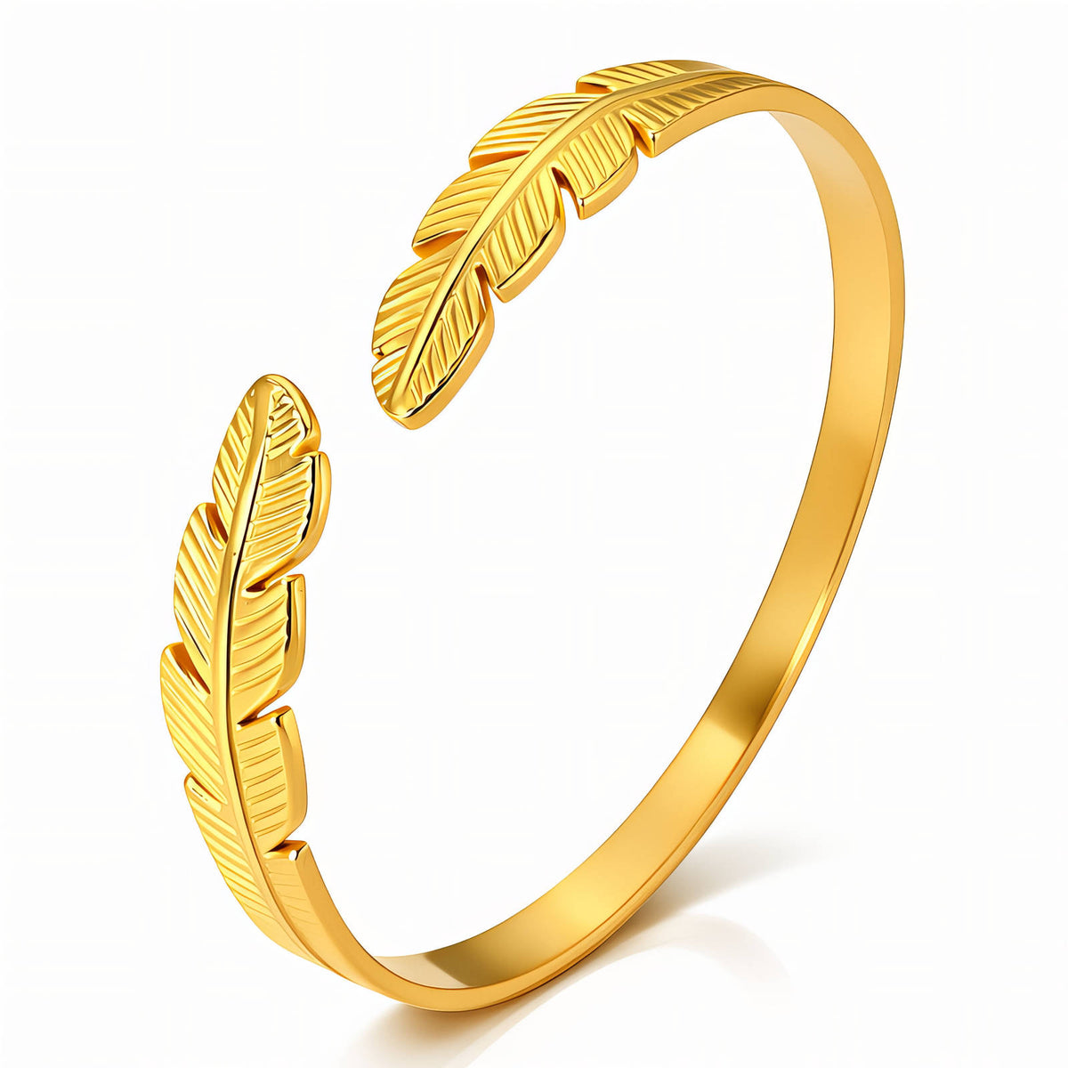 Leaves PVD Gold-Plated Steel Bracelet - Intensity