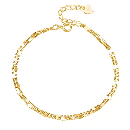 Bracelet, 18K Gold Plated Steel