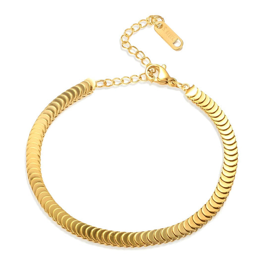 Bracelet, 18K Gold Plated Steel