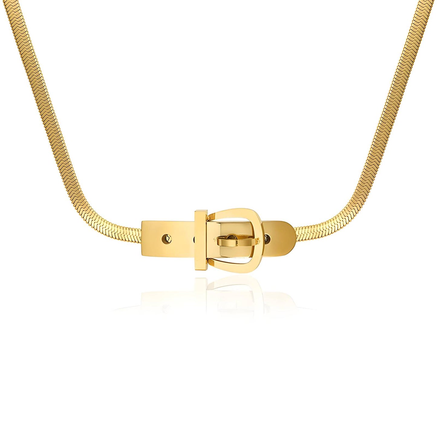 18K gold plated Stainless steel  Belt necklace