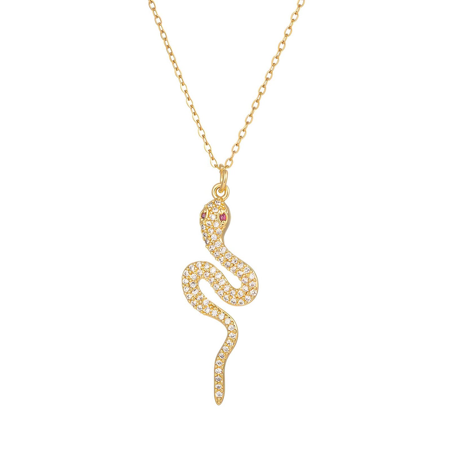 18K gold plated Stainless steel  Snake necklace