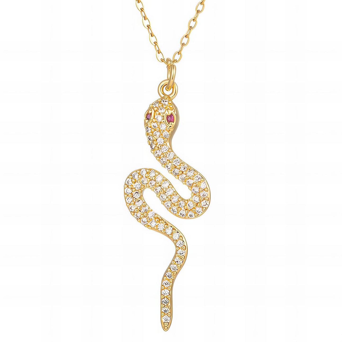 18K gold plated Stainless steel  Snake necklace