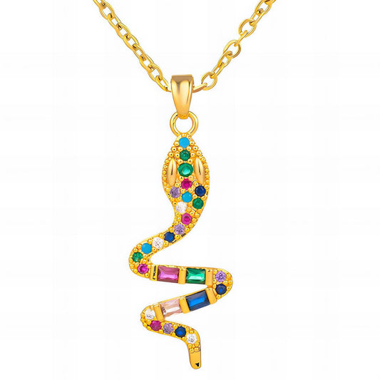 18K gold plated Stainless steel  Snake necklace