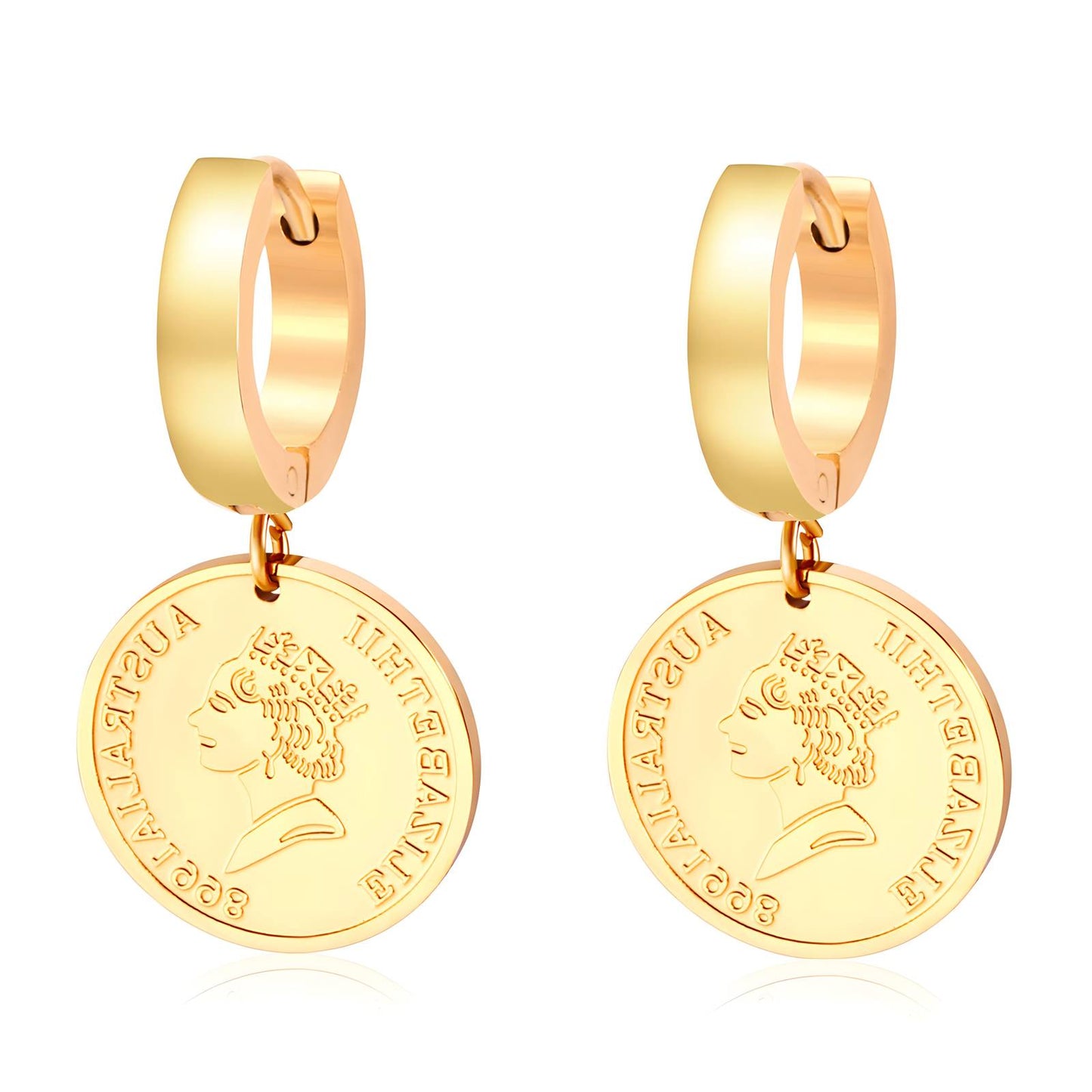 18K gold-plated Stainless-steel earrings