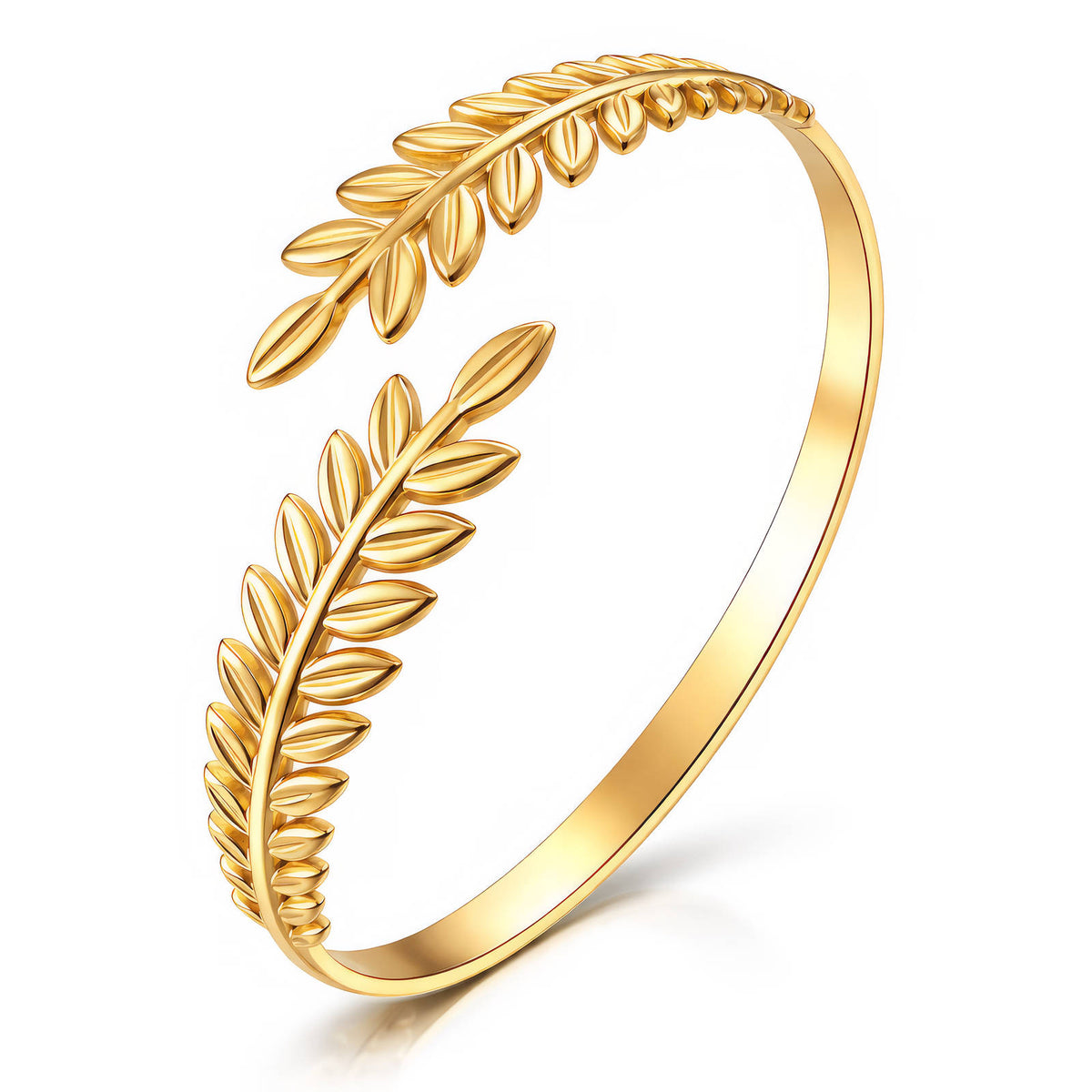 Leaves PVD Gold-Plated Steel Bracelet