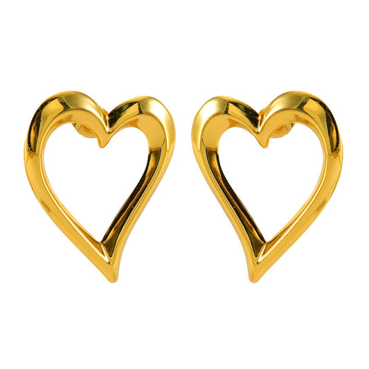 18K gold plated Stainless steel Hearts earrings