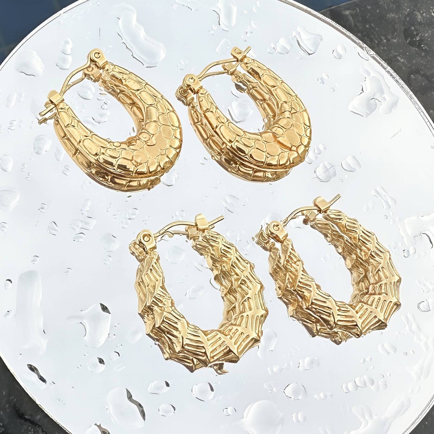 18K gold-plated Stainless-steel earrings