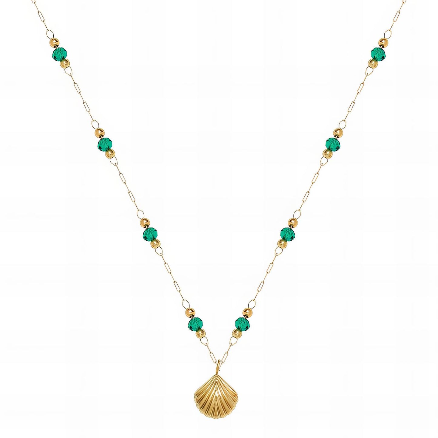 Necklace, 18K Gold Plated Steel